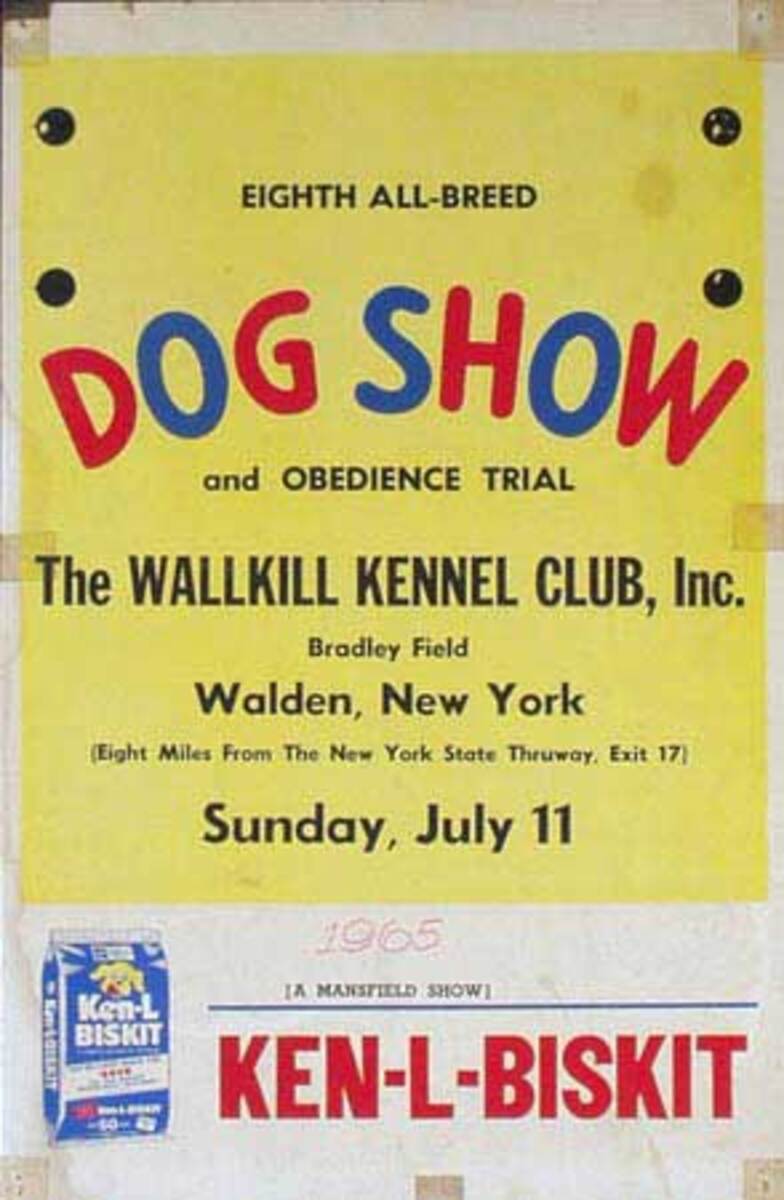 Eighth Wallkill Kennel Club Dog Show Poster