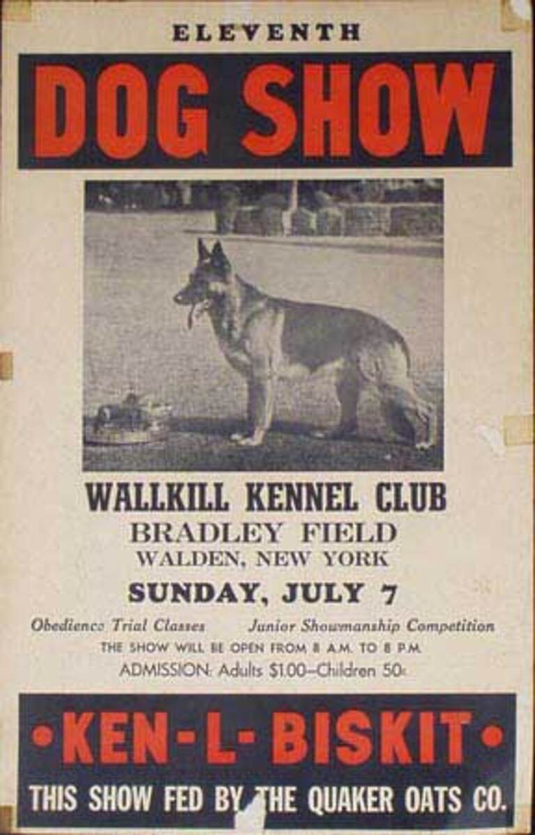 Eleventh Wallkill Kennel Club Dog Show Poster German Shepard