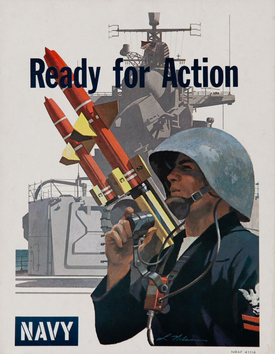 Ready for Action, Vietnam War Era US Navy Recruiting Poster