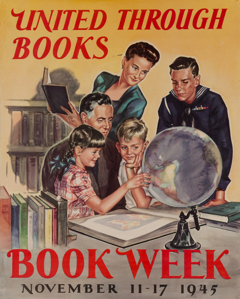 United Through Books, Children's Book Week Poster 1945