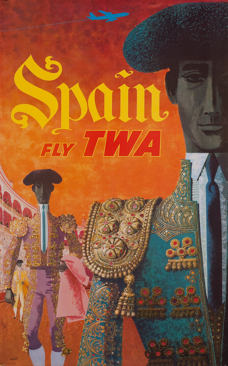 Spain Fly TWA, Torero Poster jet