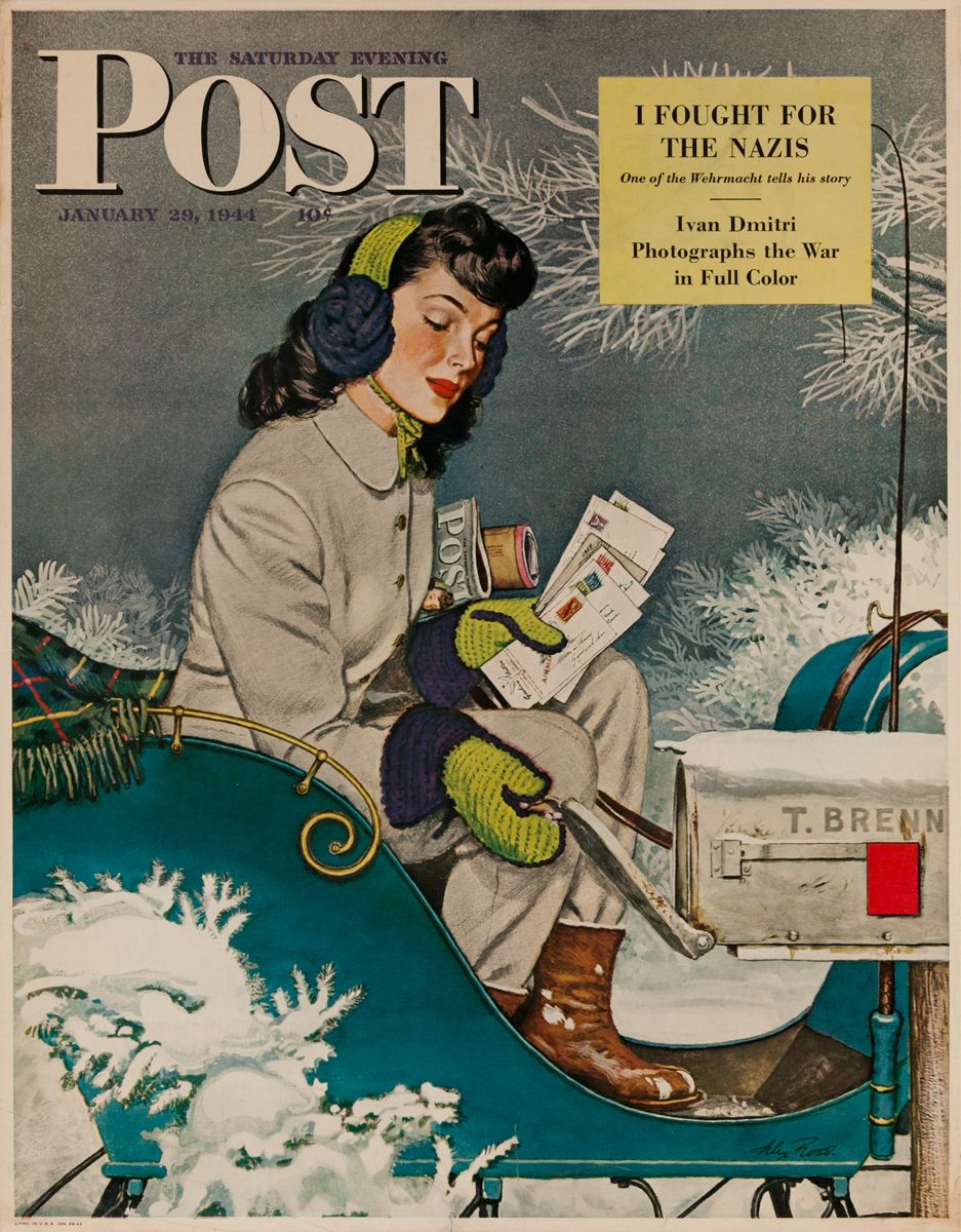 Saturday Evening Post Newsstand Poster<br>January 29, 1944