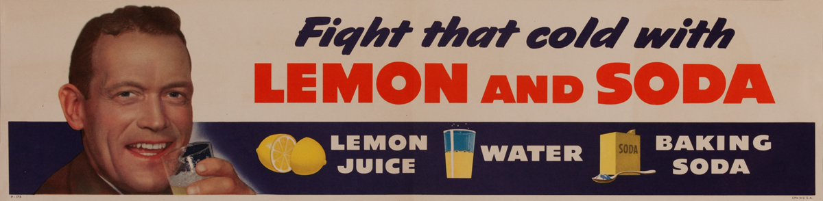 Fight That Cold With Lemon and Soda, Health Poster