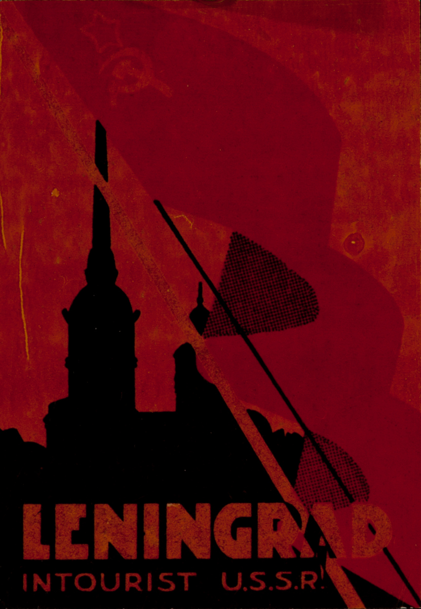 Leningrad Intourist USSR Luggage Label