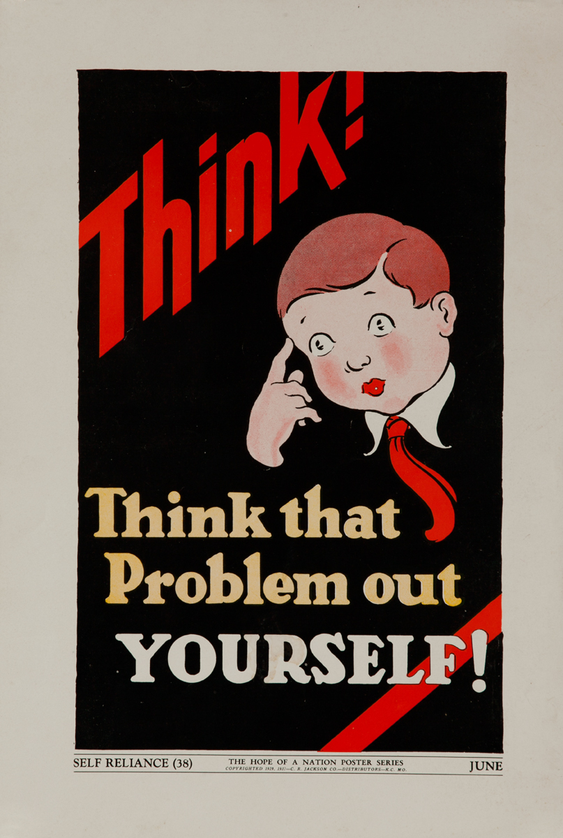 Original American Hope of A Nation Citizenship Poster 38,Think! 