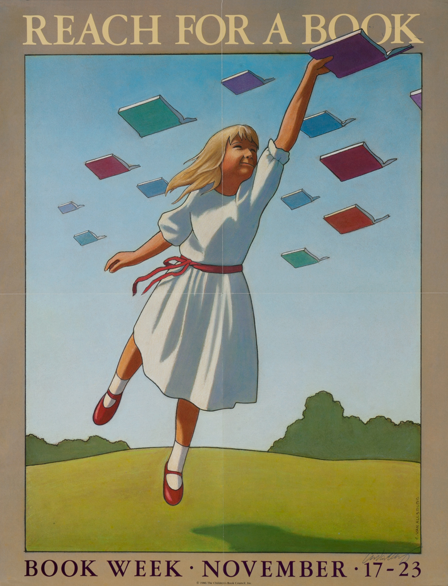 Reach for a Book, 1986 Children's Book Week Poster