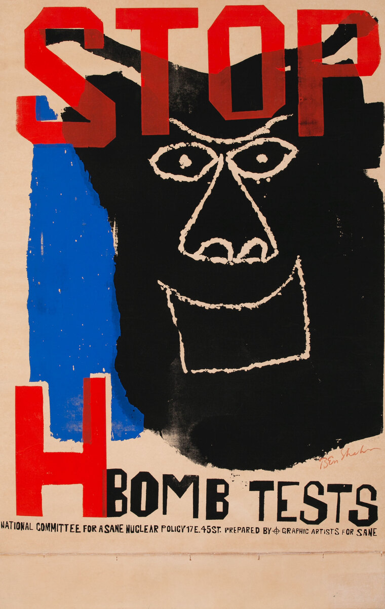 Stop H-Bomb Tests, Protest Poster