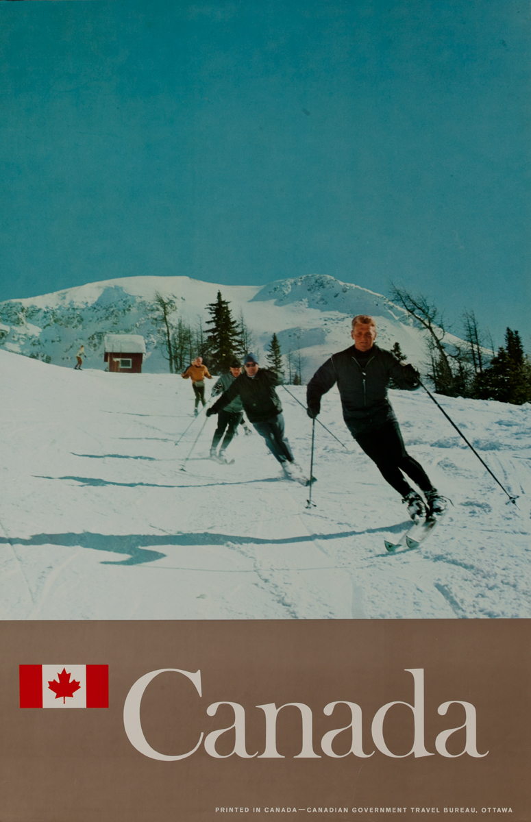 Canada Travel Poster, Skiers