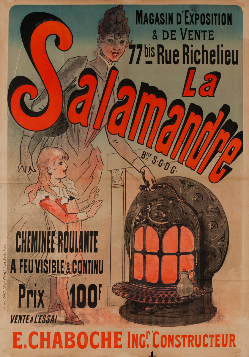 La Salamandre, French Stove Advertising Poster