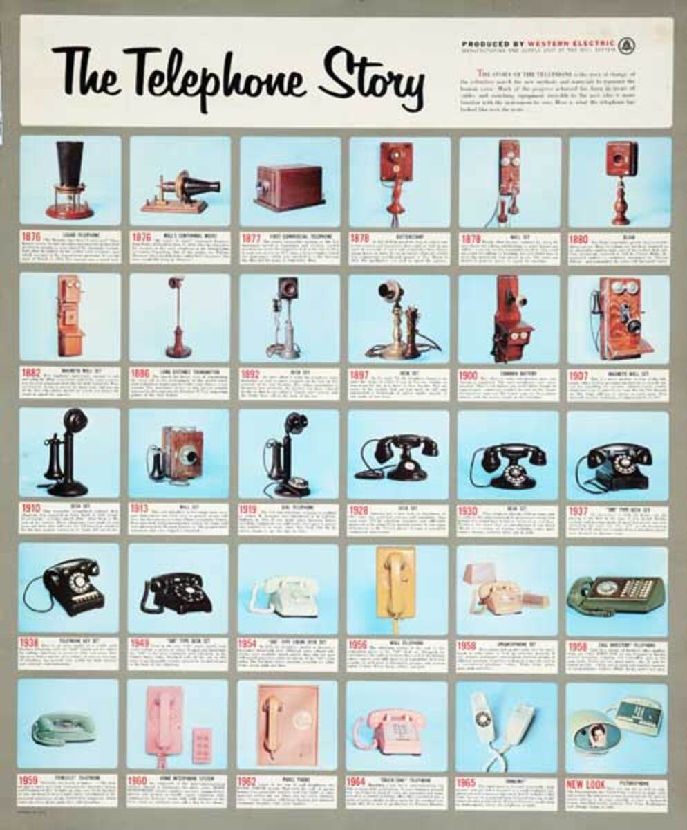 The Telephone Story by Western Electric, Original American Advertising Poster