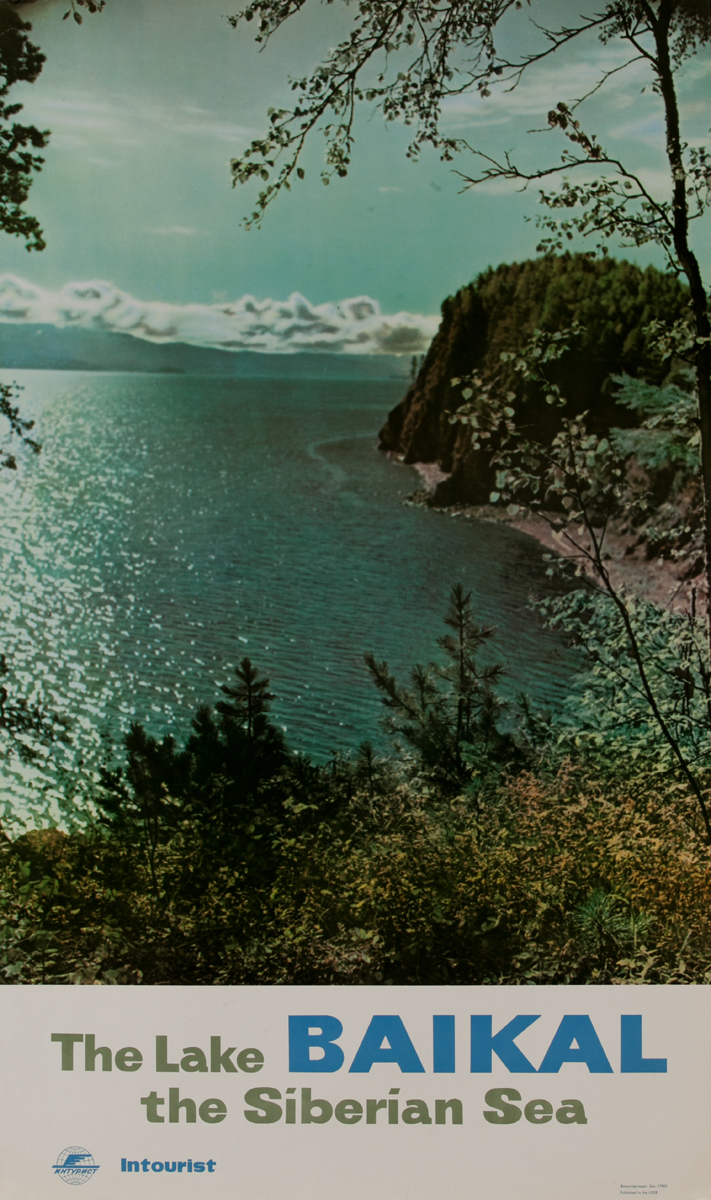 The Lake Baikal the Siberian Sea, USSR Intourist Poster