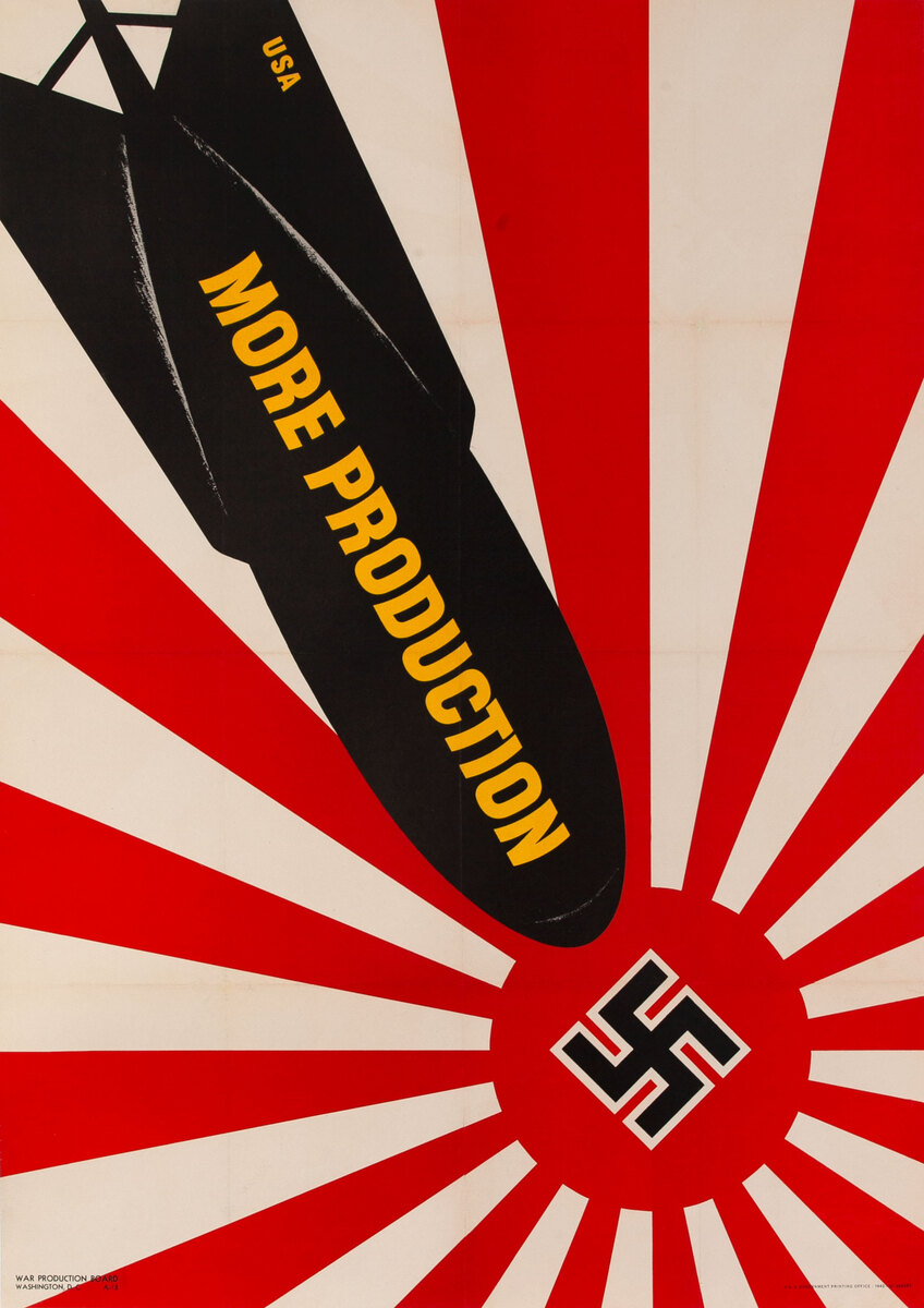 More Production USA Bomb, Japanese Flag and Swastika