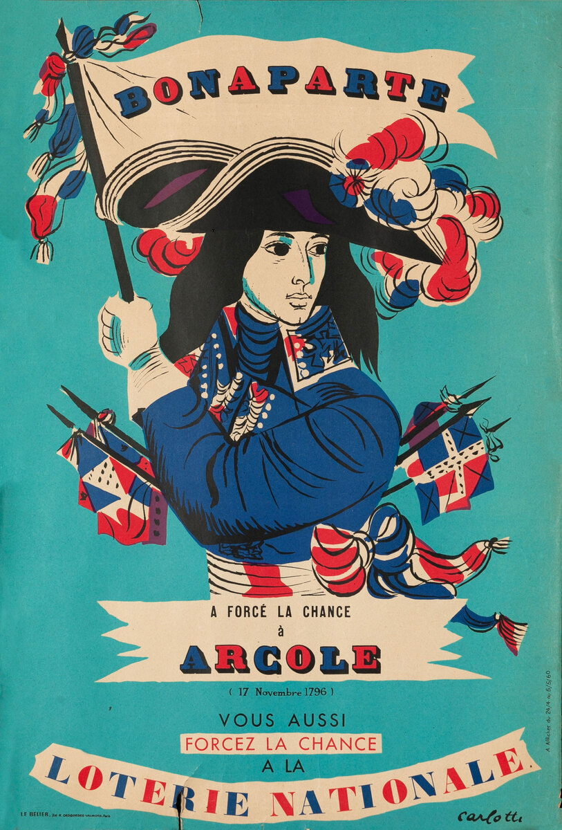 Bonaparte Arcole Original French Loterie Poster