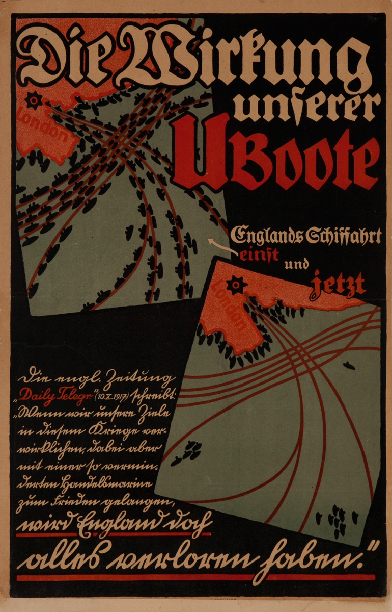 Die Wirkung unserer Uboote<br>German World War I Poster