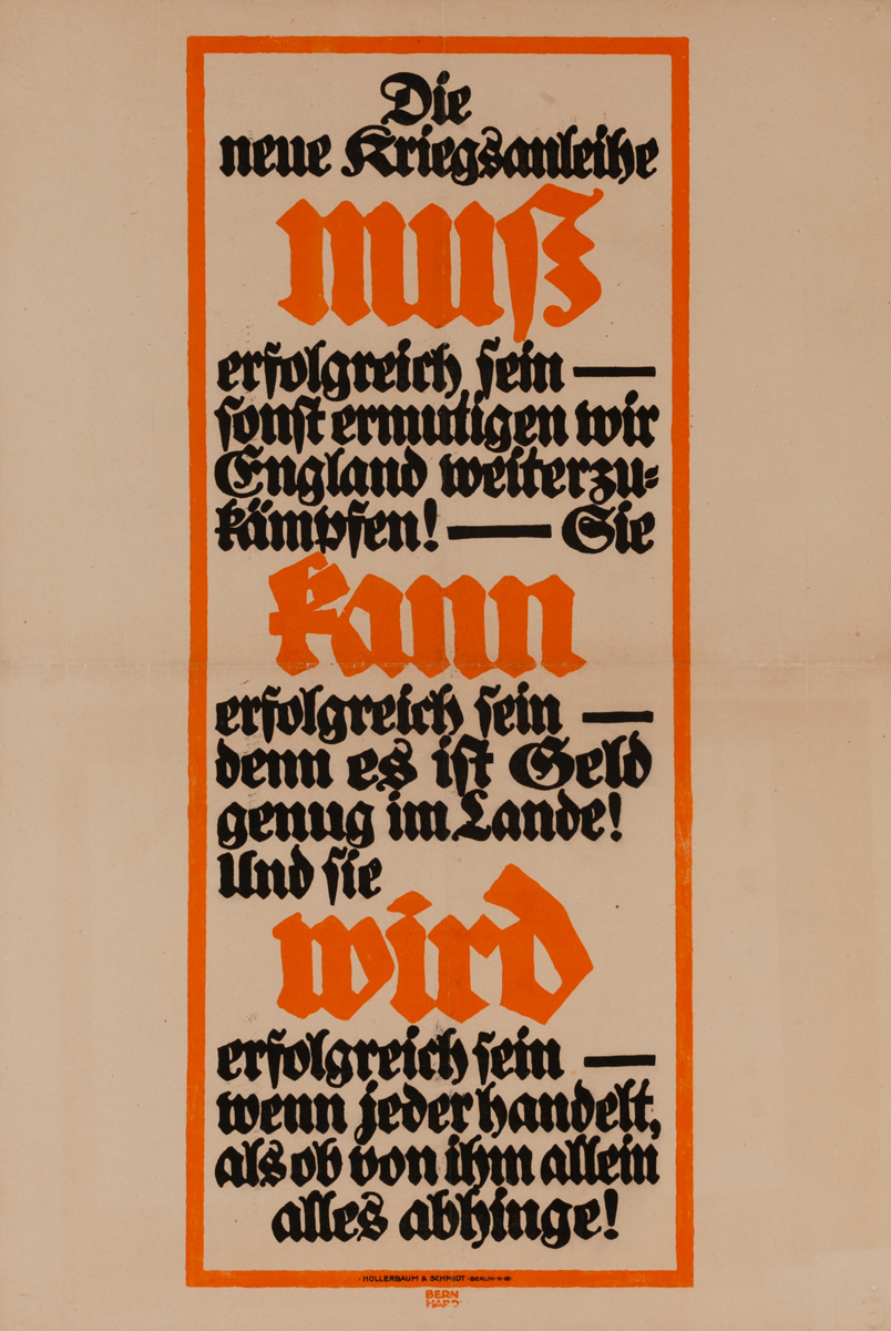Die neue Kriegsanleihe<br>German World War I Poster