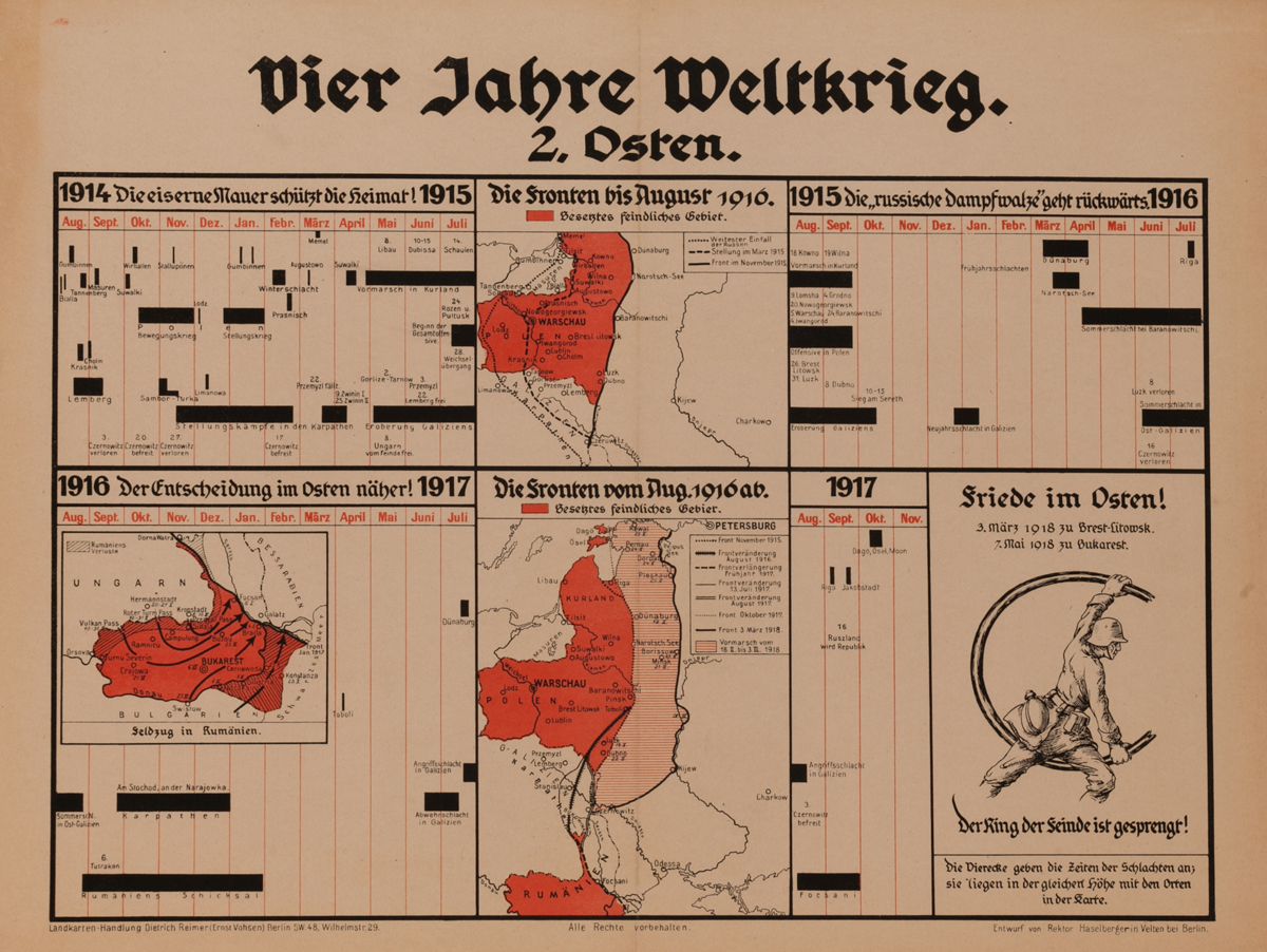 Vier Jahre Weltkrieg<br>German World War I Poster