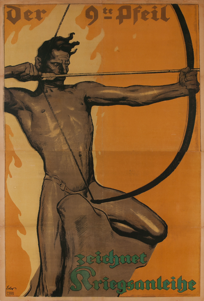 Der 9te Pfeil, zeichnet Kriegsanleihe<br>German WWI Bond Poster