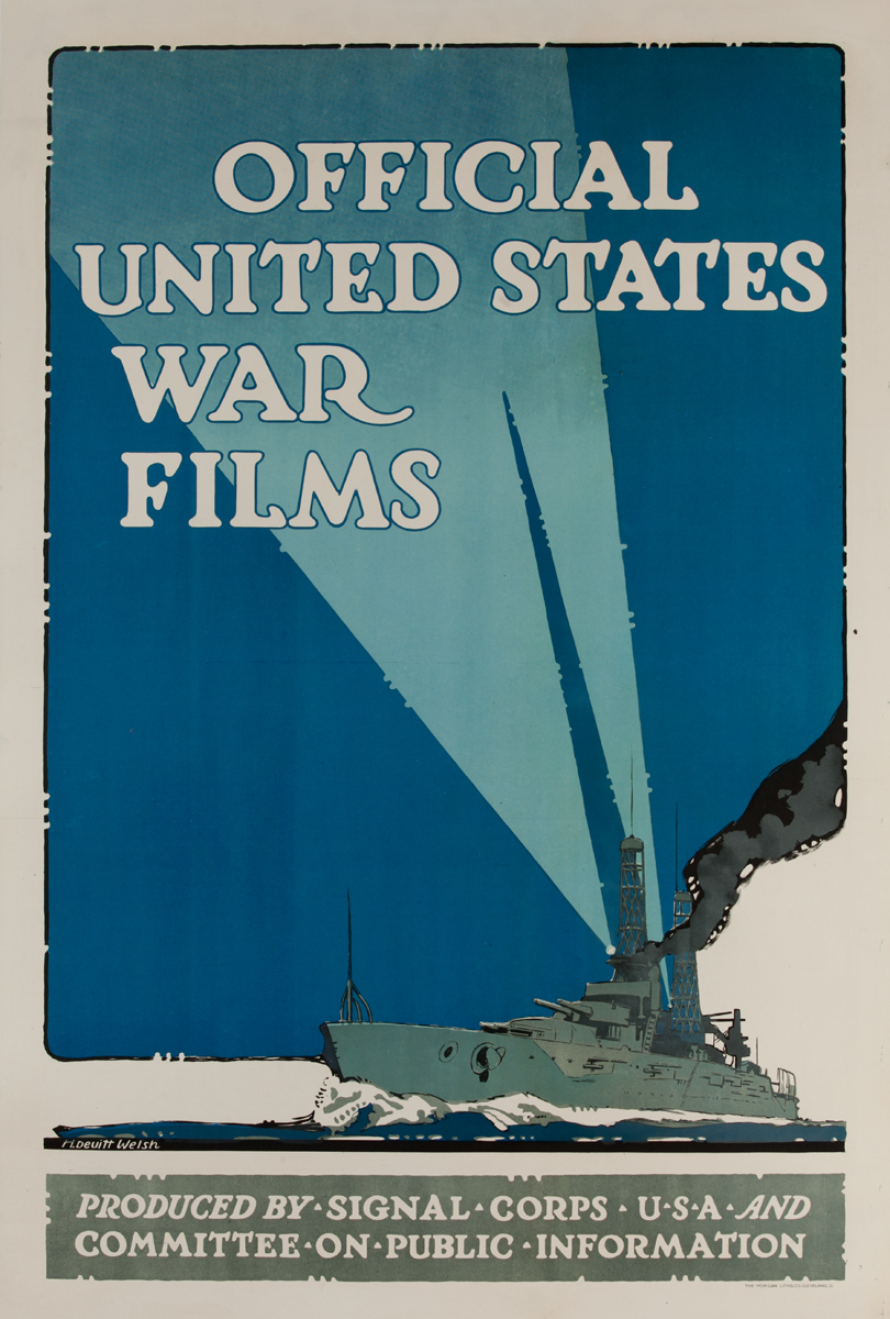 Official United States War Films- World War One Poster