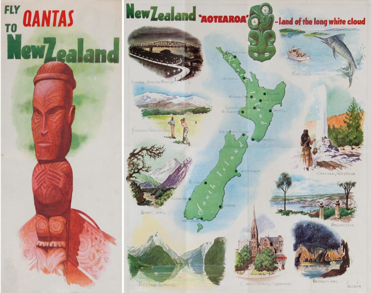 Fly Qantas to New Zealand<br>Qantas Travel Brochure