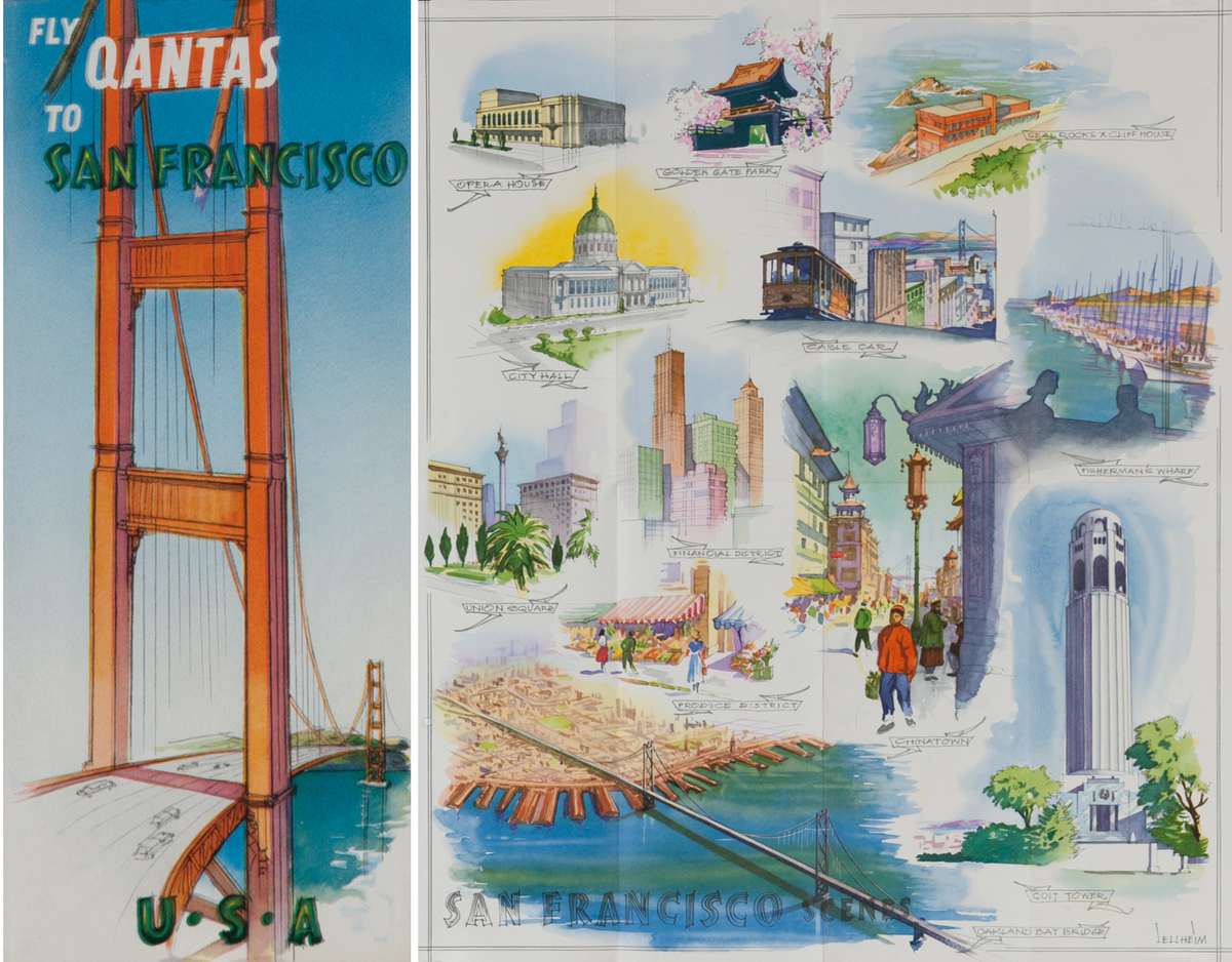Fly Qantas to San Francisco USA<br>Qantas Travel Brochure
