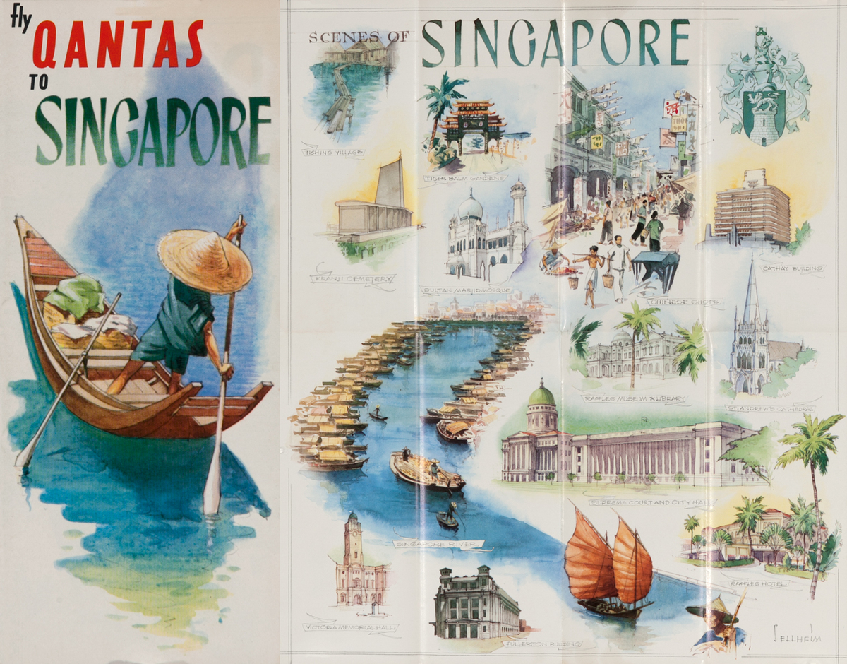 Fly Qantas to Singapore<br>Qantas Travel Brochure