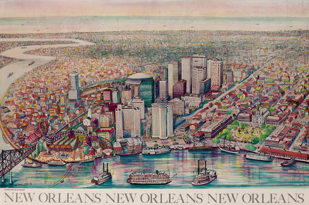 New Orleans New Orleans New Orleans Art Poster