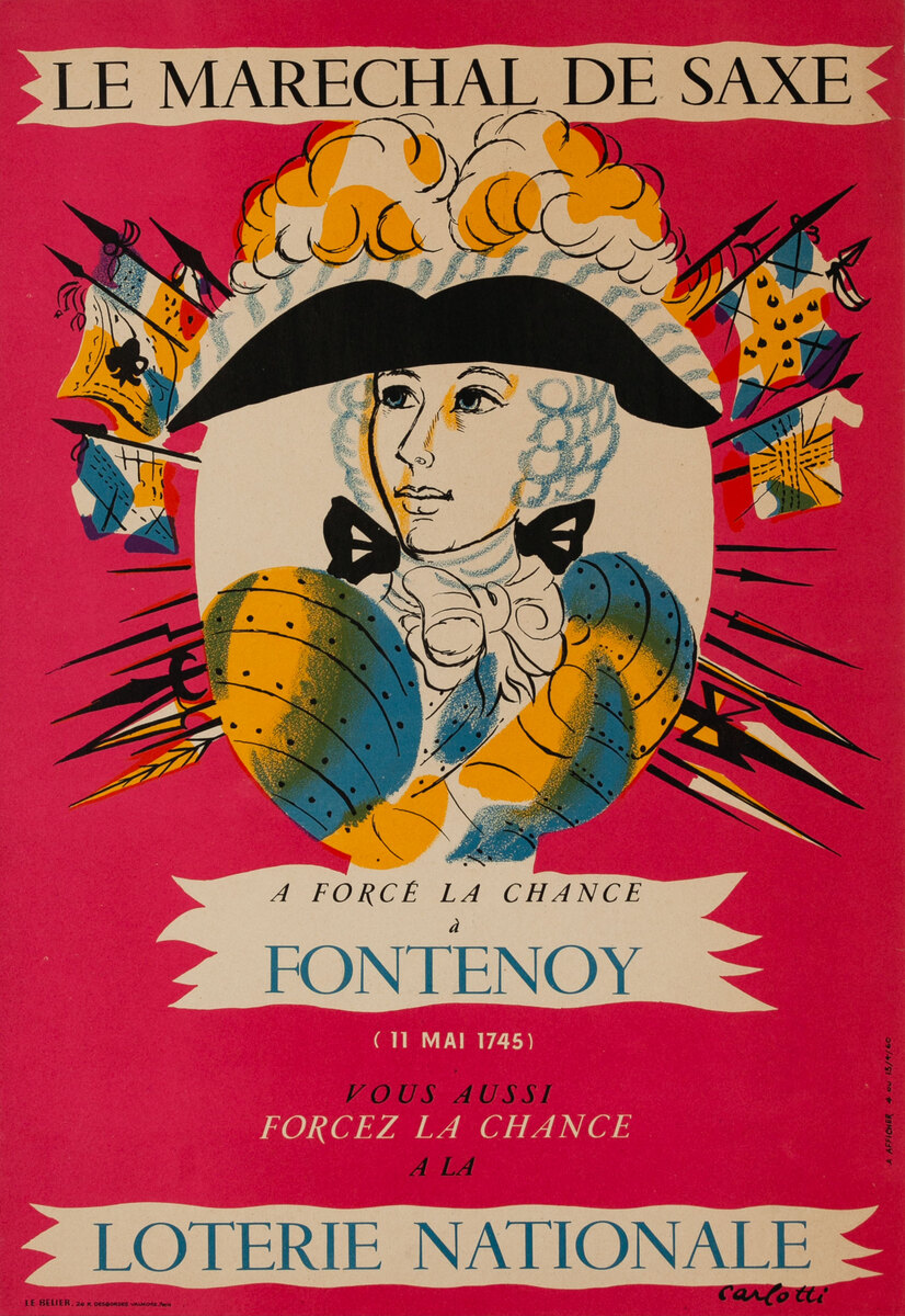 French Loterie Nationale Original Poster Fontenoy