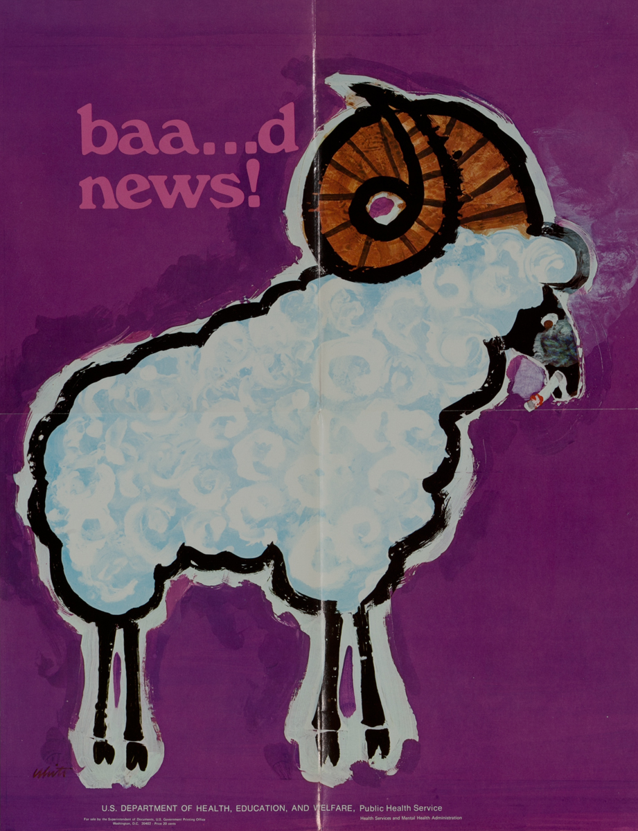 baa..d news!<br>Original Anti Smoking Poster