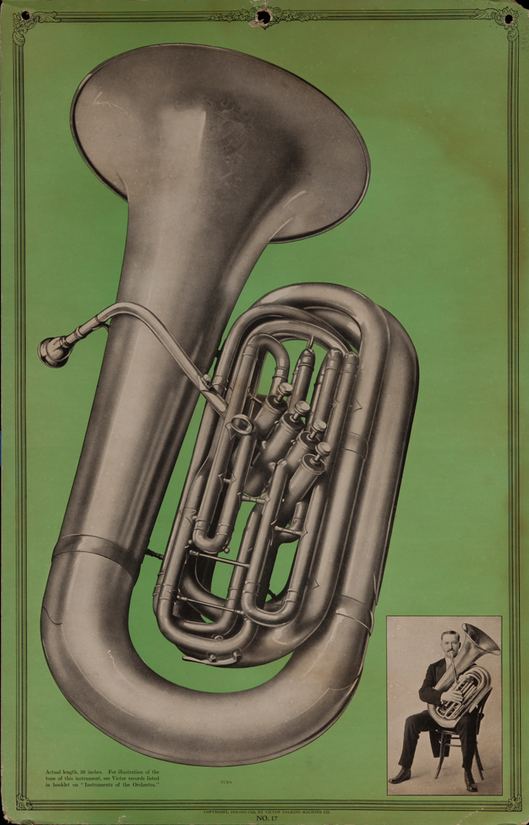 Victor Talking Machine Company Advertising Poster<br>No. 17 Tuba