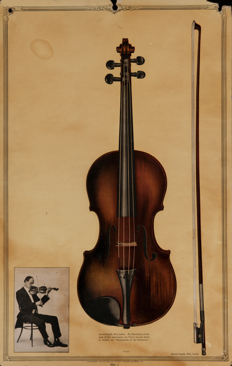Victor Talking Machine Company Advertising Poster<br>No.3 Violin