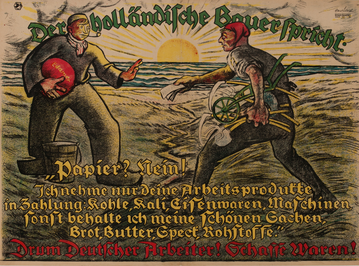 Der Holländishe Bauerspricht - The Dutch farmer speaks<br>German post-WWI Poster