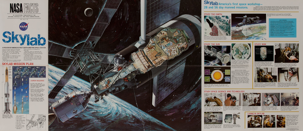 Nasa Facts, Skylab, Original Space Exploration Poster