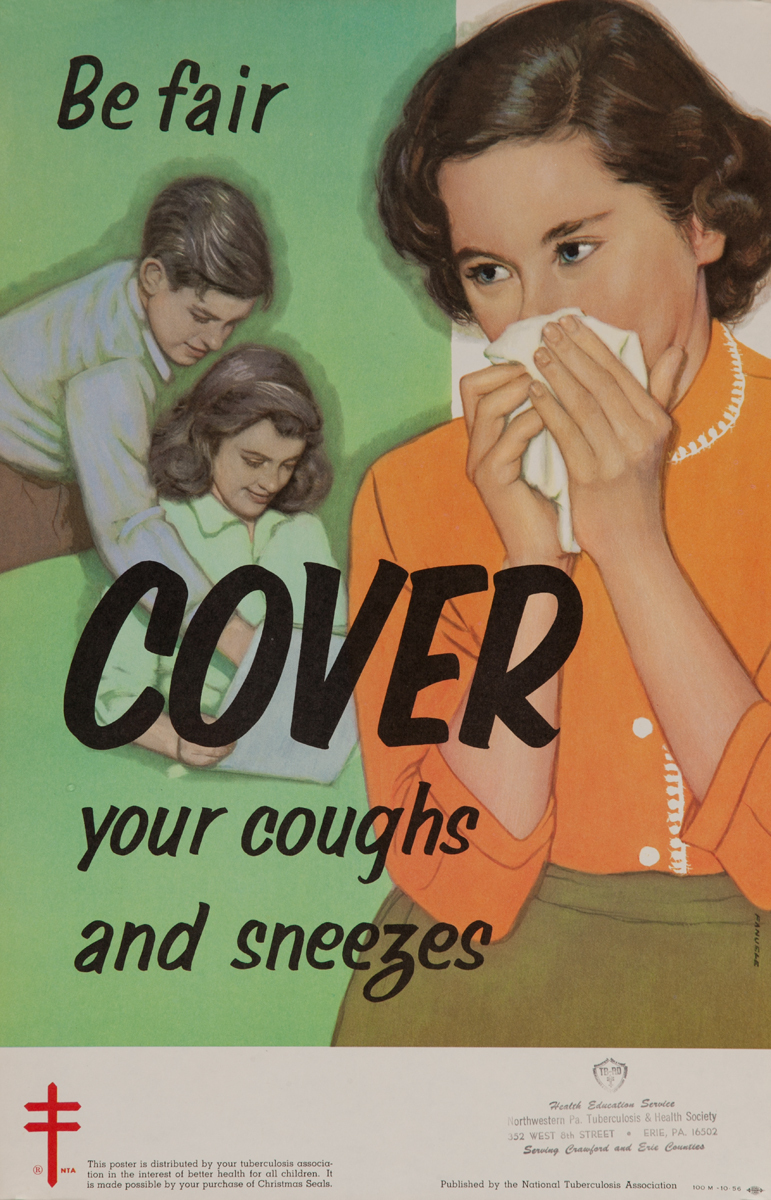 Be Fair Cover your coughs and sneezes<br>American Health Poster