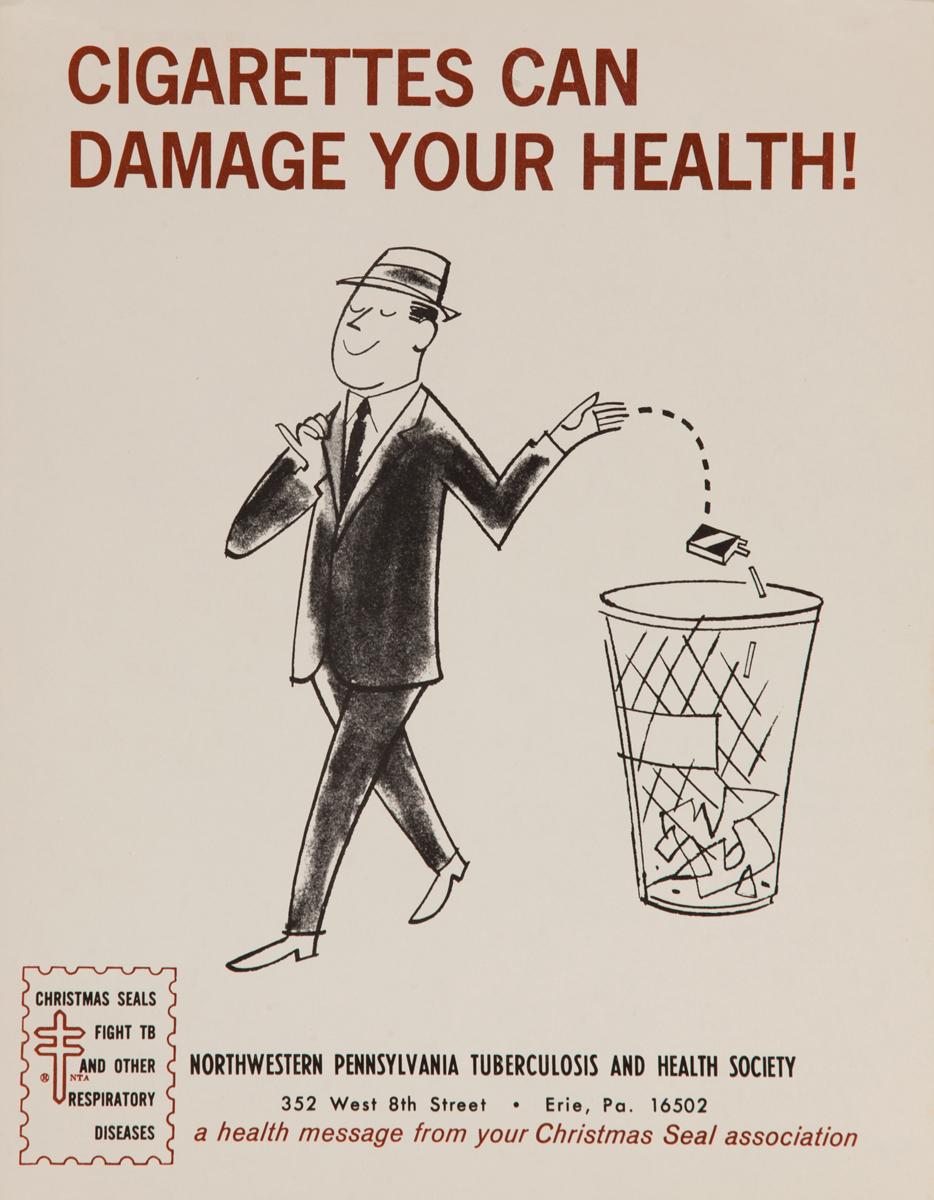 Cigatettes can damage your health!<br>American Health Poster