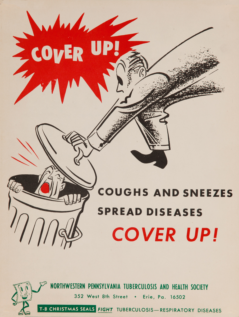 Cover Up! Coughs and Sneezes Spread Disease<br>American Health Poster