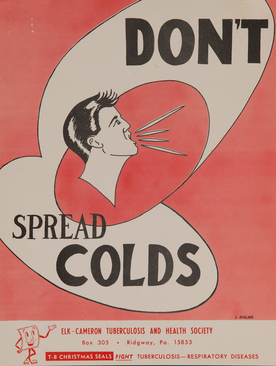Don't Spread Colds<br>American Health Poster