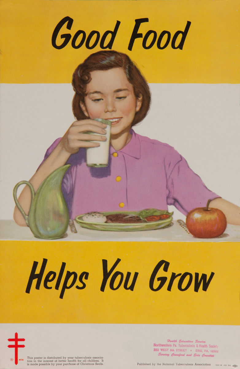 Good Food Helps You Grow (v)<br>American Health Poster