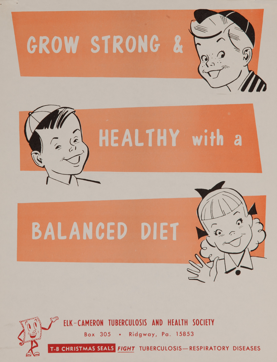Grow Strong & Heathy with a Balanced Diet<br>American Health Poster