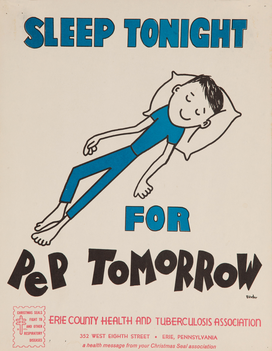 Sleep Tonight for Pep Tomorrow<br>American Health Poster