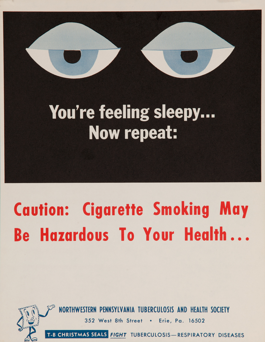 Caution : Cigarettes Smoking May Be Hazardous To Yout Health..<br>American Health Poster