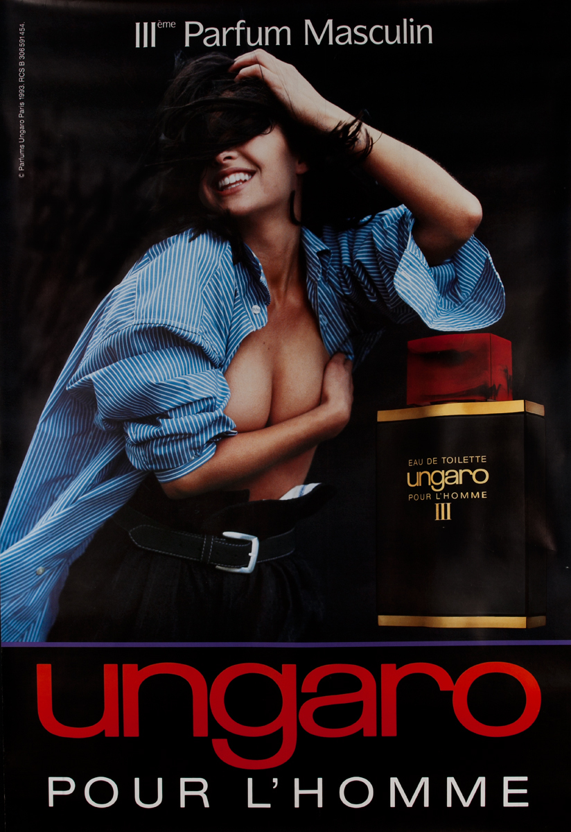 Ungaro Pour L'Homme - Parfum Masculin<br>French Advertising Poster