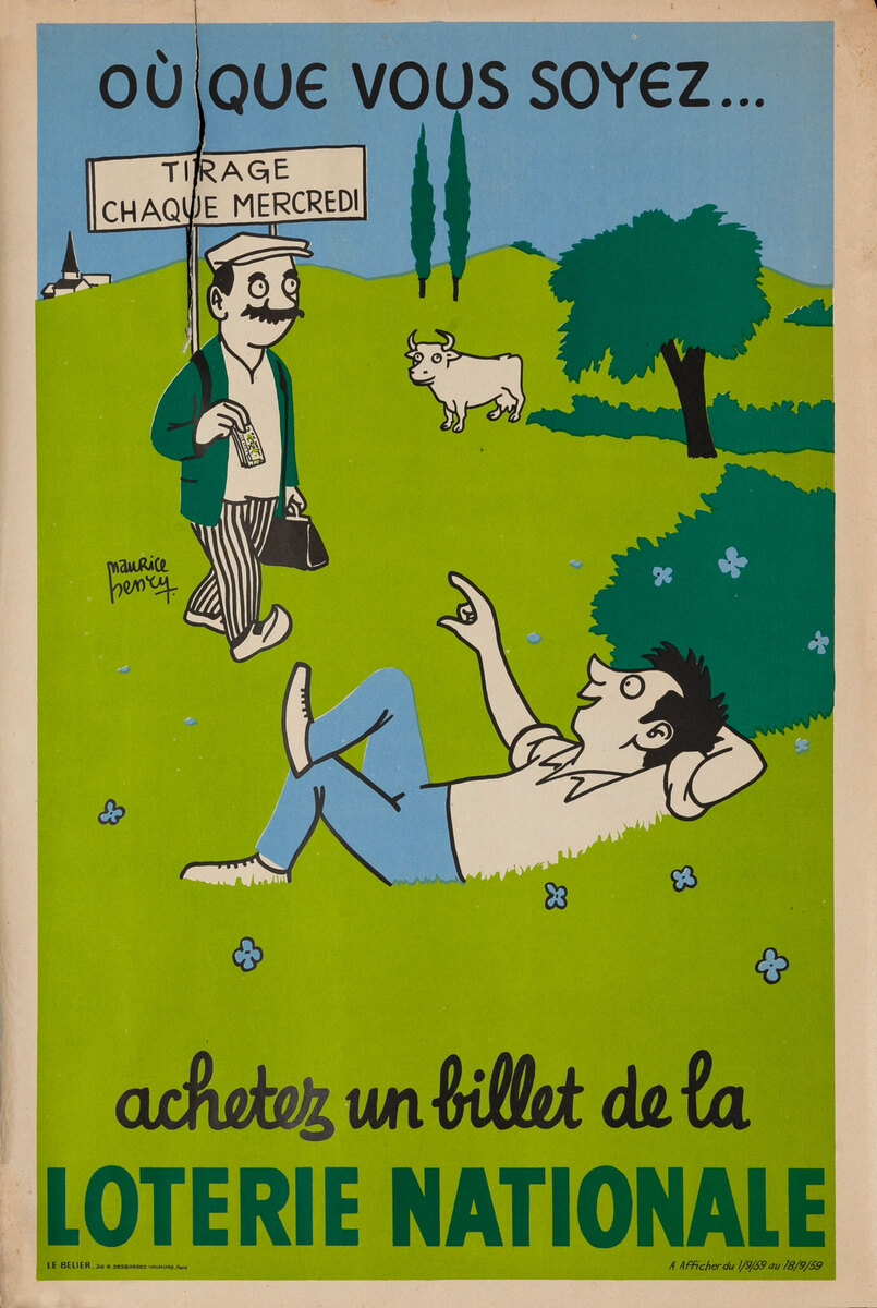 Ou Que Vous Soyez Original French Loterie Poster