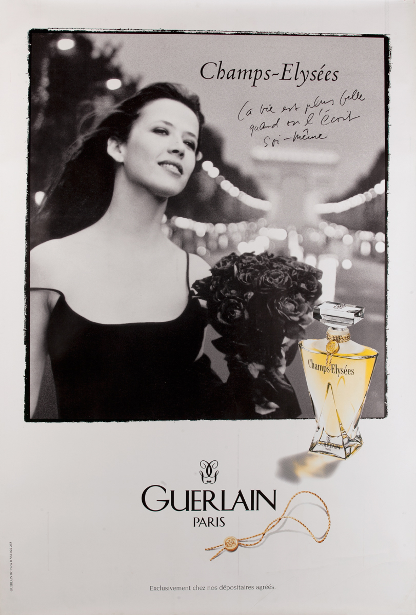 Guerlain Paris, Champs-Elysées, la vie cest.. roses<br>French Advertising Poster