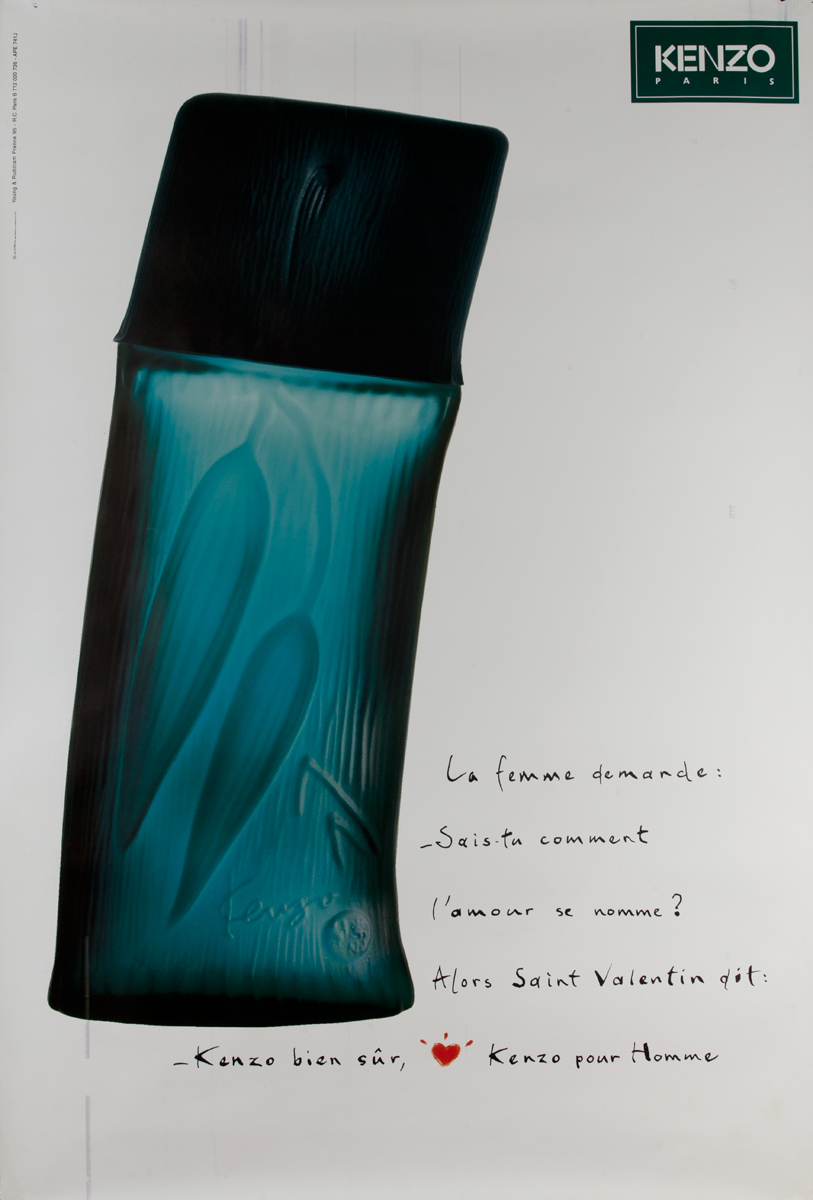 Kenzo Paris Pour Homme<br>French Advertising Poster