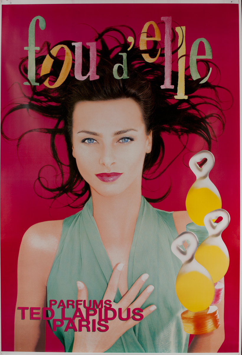 fou d'ella, Parfums Ted Lapidus Paris<br>French Advertising Poster