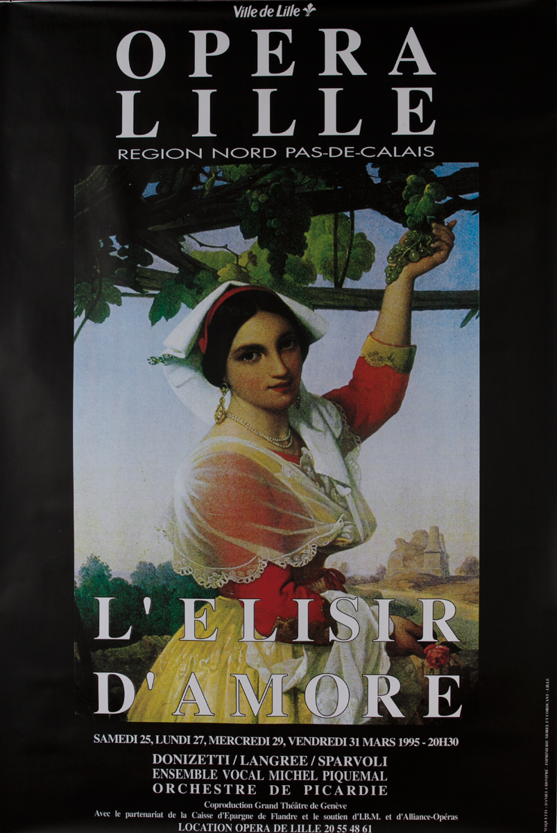 Opera Lille L'Elisir D'Amore<br>French Poster