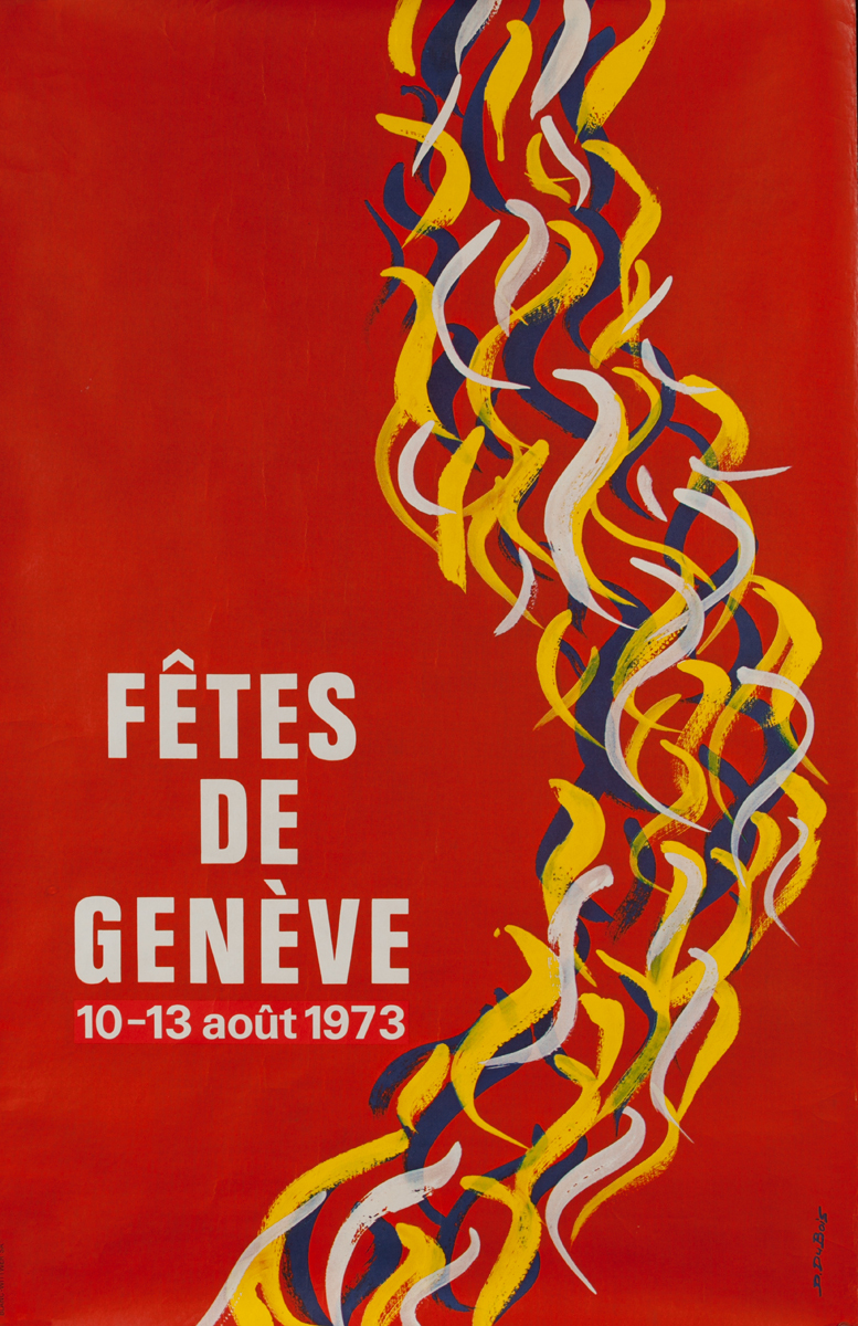 Fêtes de Genève 1973<br>Swiss Travel Poster