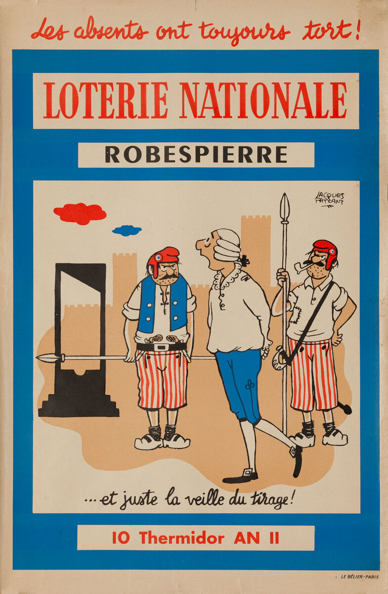 Robespierre Original French Loterie Poster