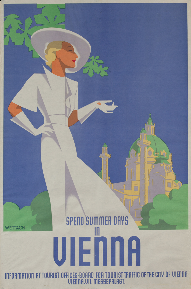 Spend Summer Days in Vienna,  Austrian Travel Poster