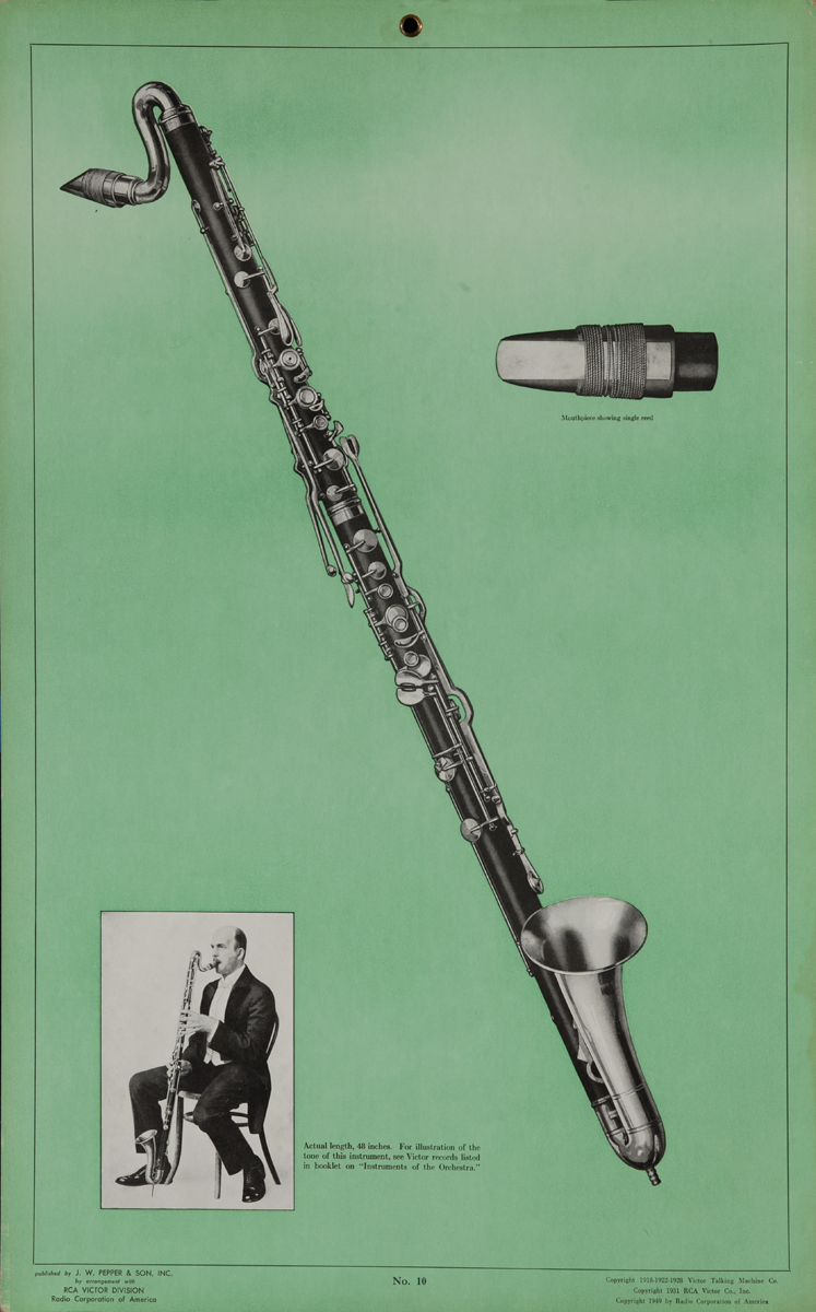 Victor Talking Machine Company No 10 Bass Clarinet<br> Advertising Poster